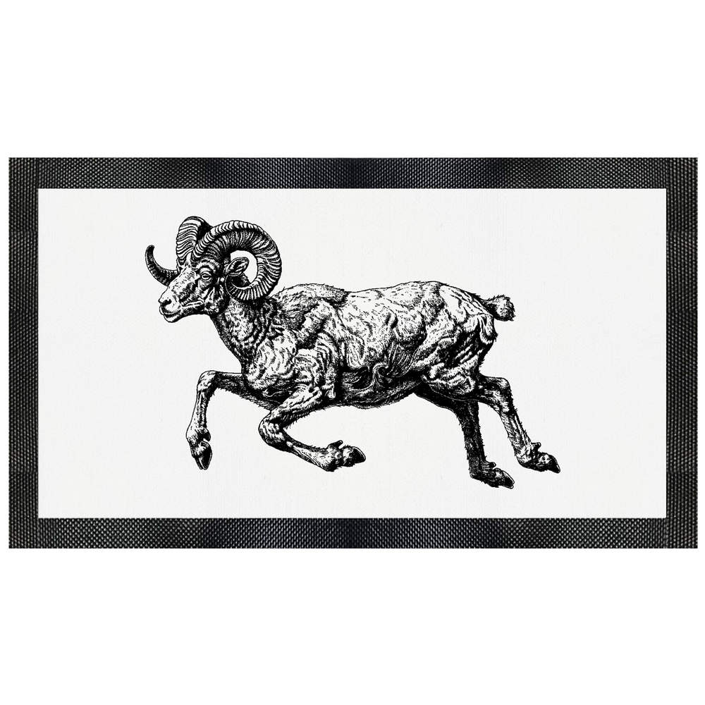 'Aries Ram Jumping' Pet Feeding Mat (PM00024297)