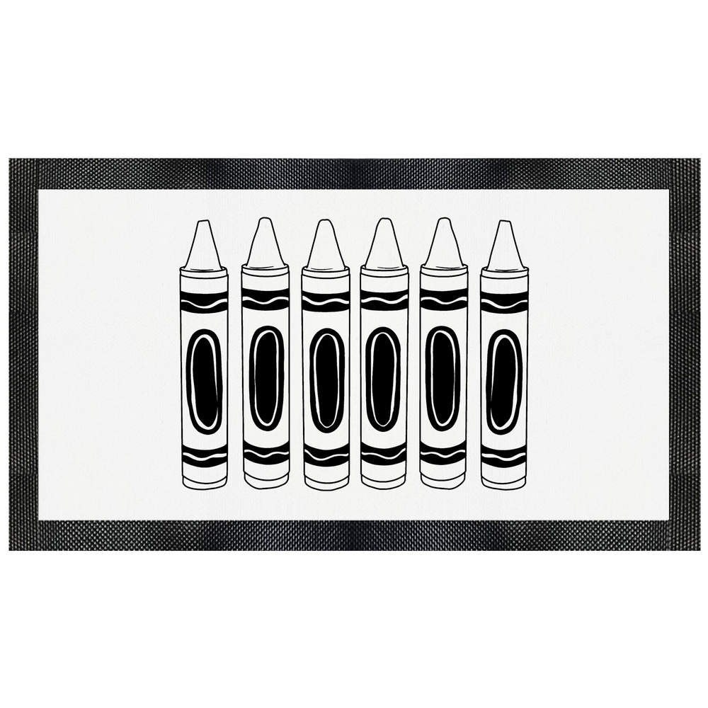 'Row of Crayons' Pet Feeding Mat (PM00028686)