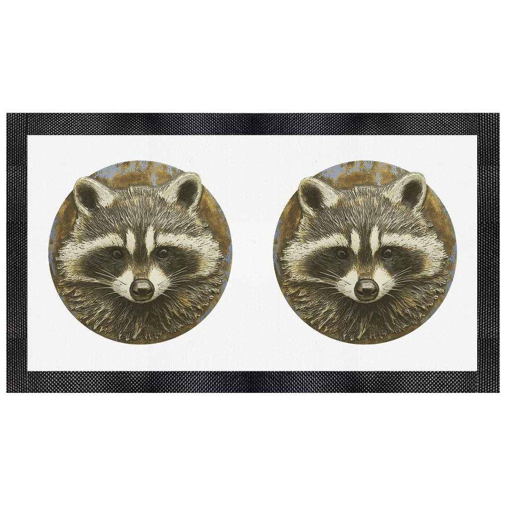 'Raccoon Portrait ' Pet Feeding Mat (PM00029289)
