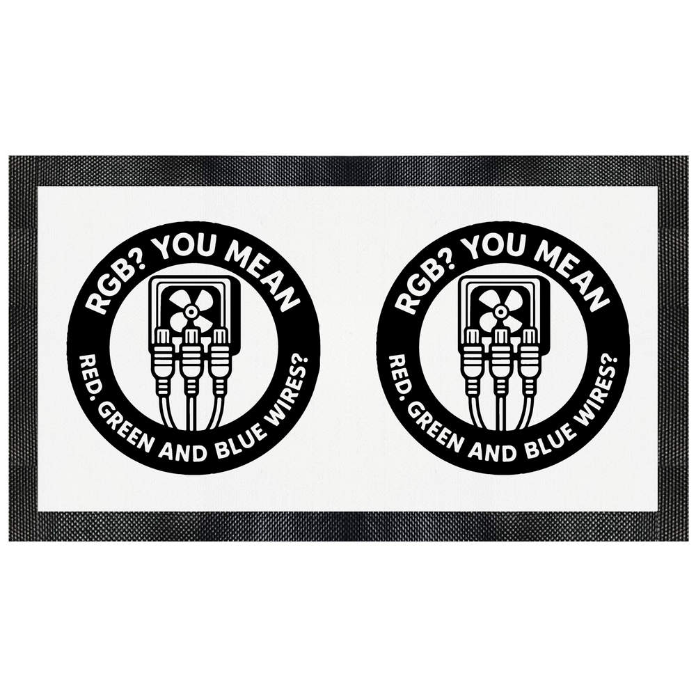 'RGB. You Mean Red, Green and Blue Wires' Pet Feeding Mat (PM00030048)