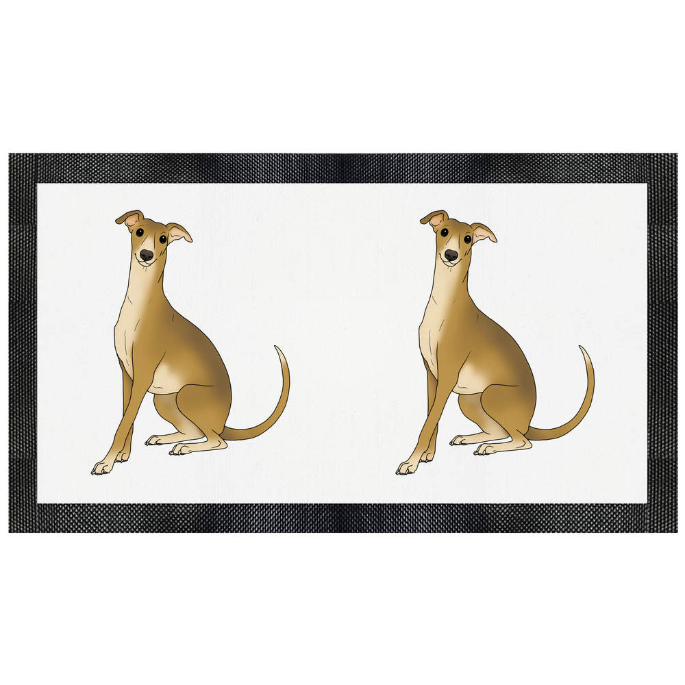 'Sitting Itallian Greyhound' Pet Feeding Mat (PM00031014)