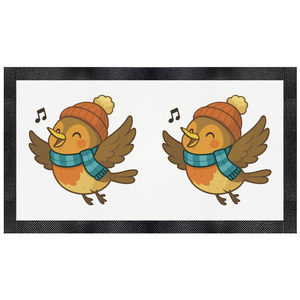 'Festive Singing Robin' Pet Feeding Mat (PM00032297)