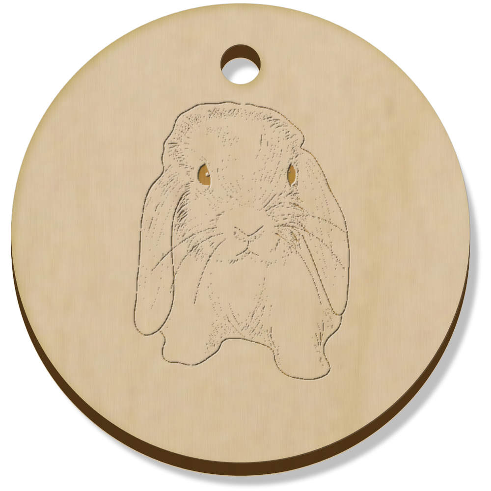 11 x 34mm 'Bunny' Wooden Pendants / Charms (PN00059121)