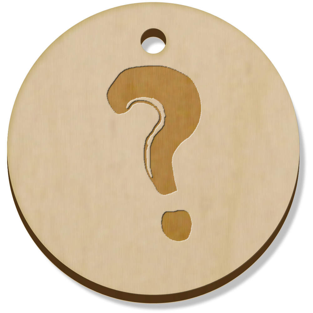 11 x 34mm 'Question Mark' Wooden Pendants / Charms (PN00066545)