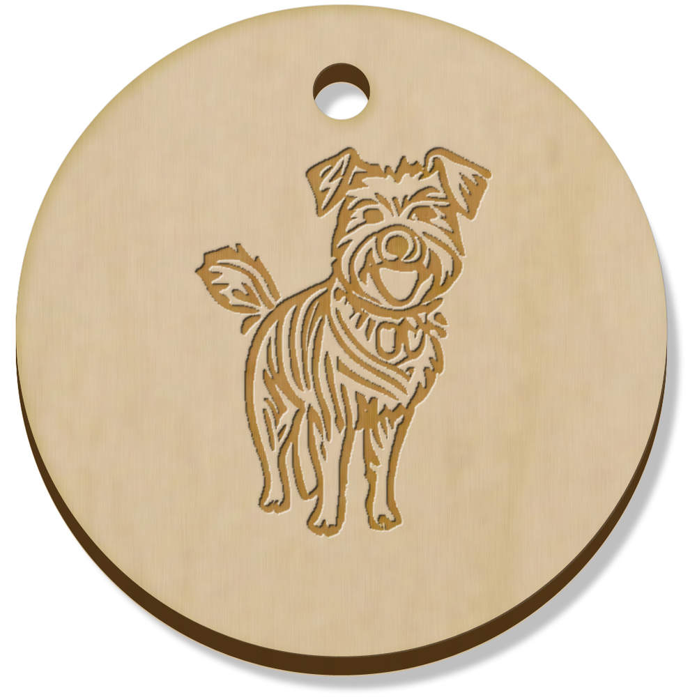 11 x 34mm 'Cairn Terrier Dog' Wooden Pendants / Charms (PN00069972)