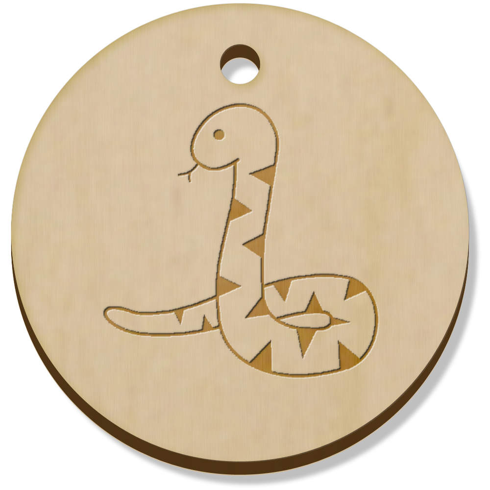 11 x 34mm 'Snake' Wooden Pendants / Charms (PN00074500)