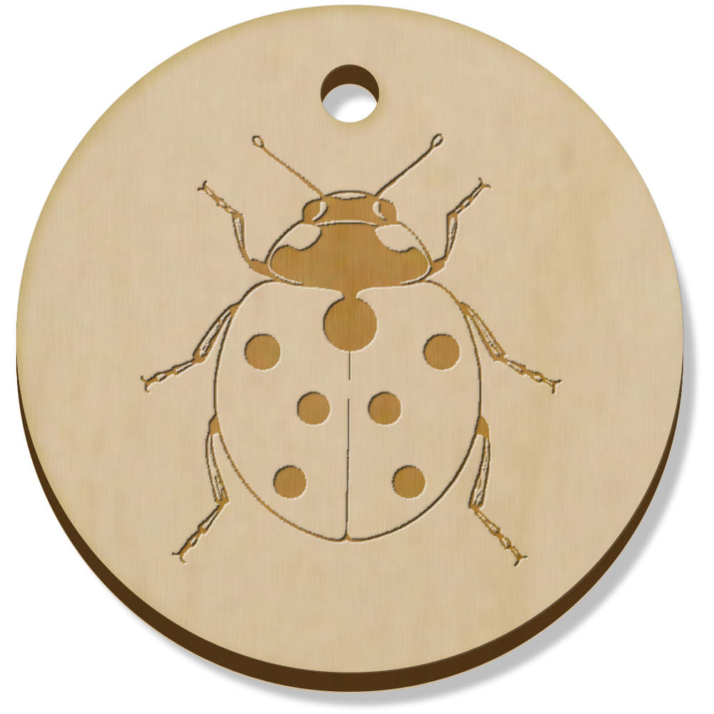 11 x 34mm 'Ladybird' Wooden Pendants / Charms (PN00075381)