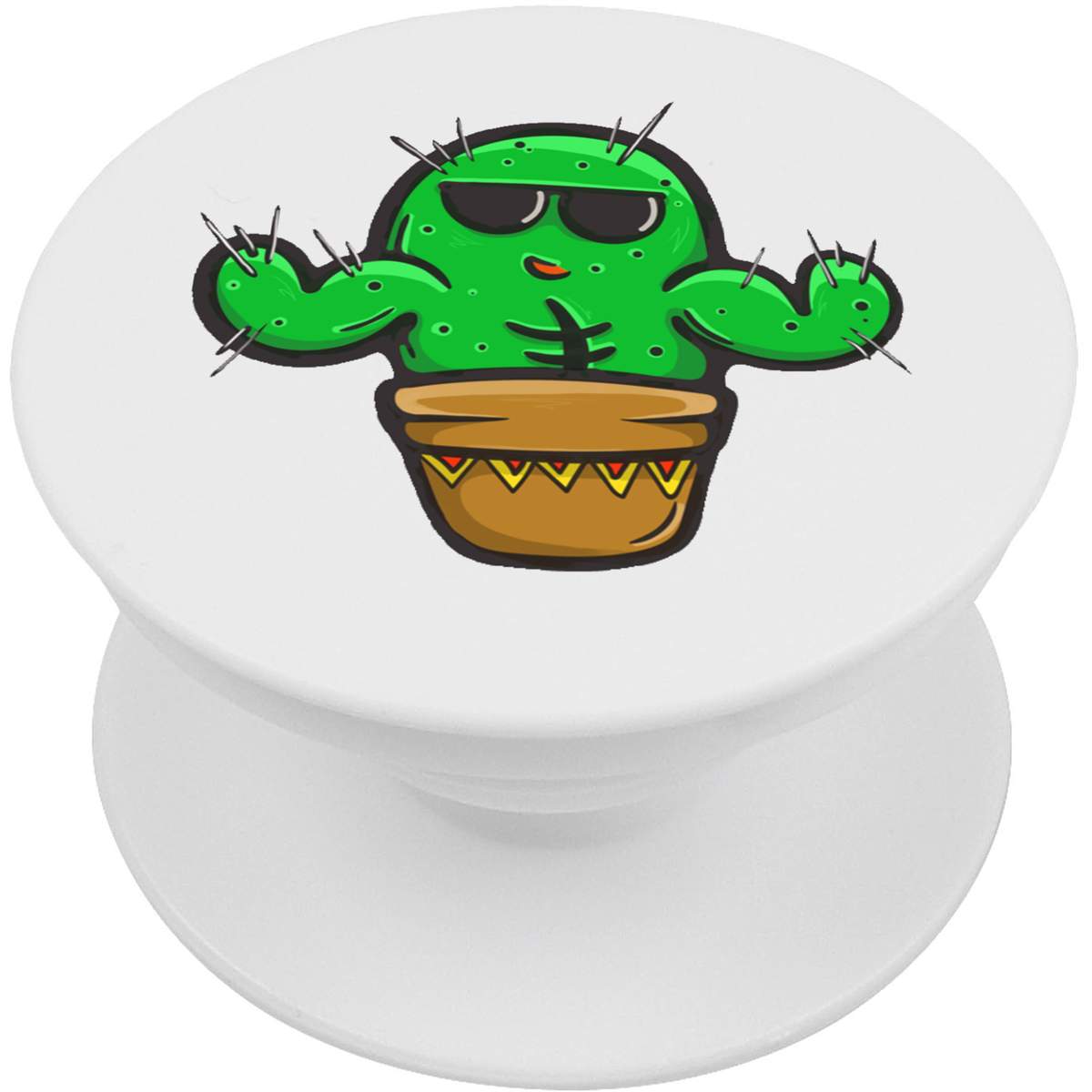 'Cool Cactus' Phone Grip / Stand - White Expanding Adhesive Holder for Phones, Tablets and E-Readers (PO00018377)