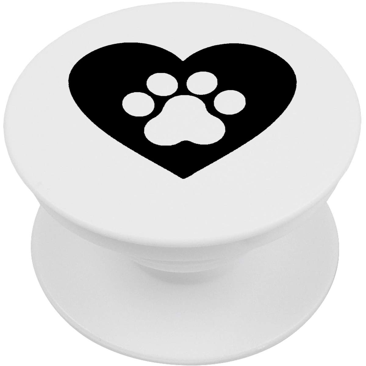 'Love Heart Paw Print' Expanding Phone Grip / Stand (PO00028743)