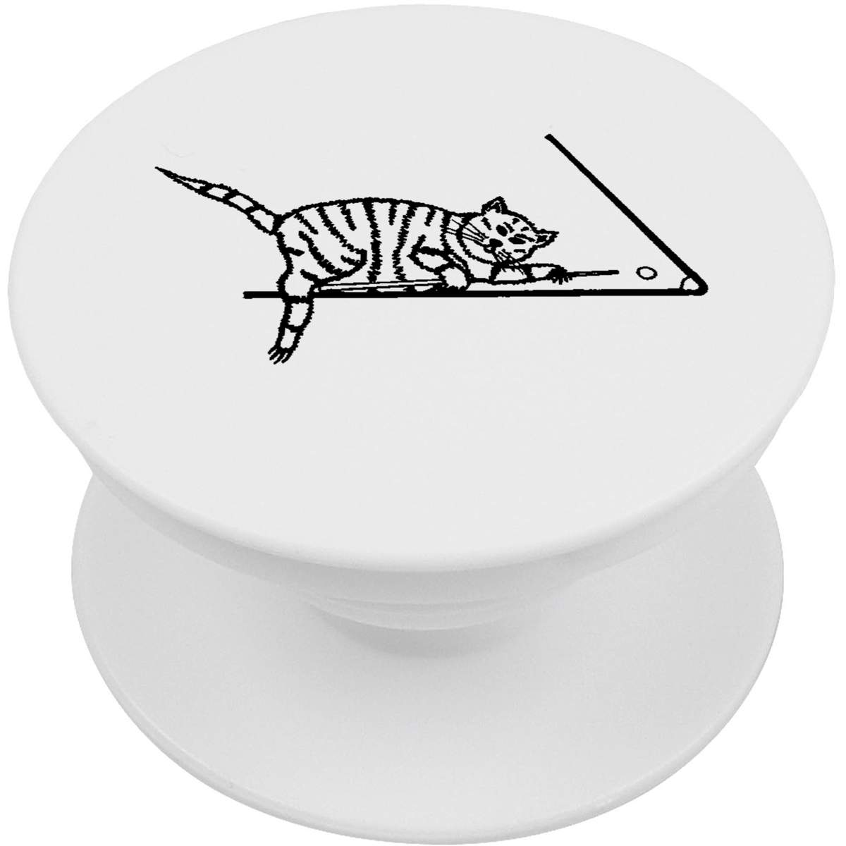 'Cat Playing Pool' Expanding Phone Grip / Stand (PO00028998)