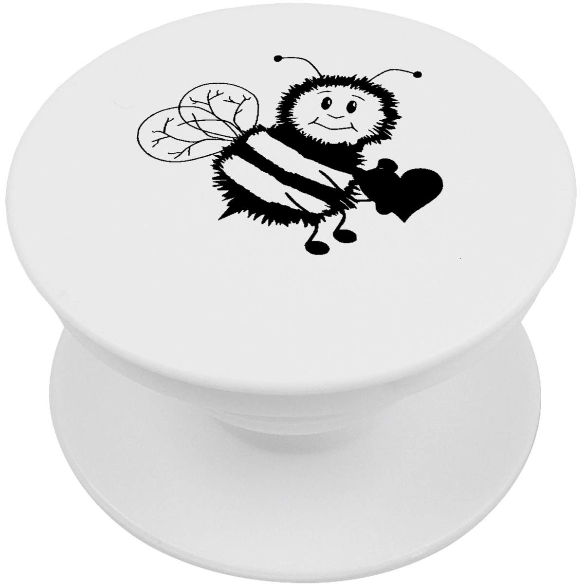 'Black and White Cartoon Bee' Expanding Phone Grip / Stand (PO00029947)