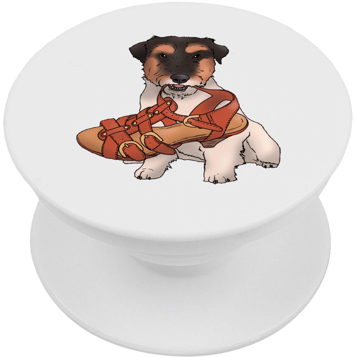 'Jack Russell Chewing Shoe' Expanding Phone Grip / Stand (PO00033523)