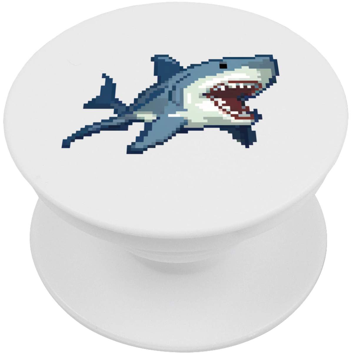 'Pixel Art Shark' Expanding Phone Grip / Stand (PO00034599)