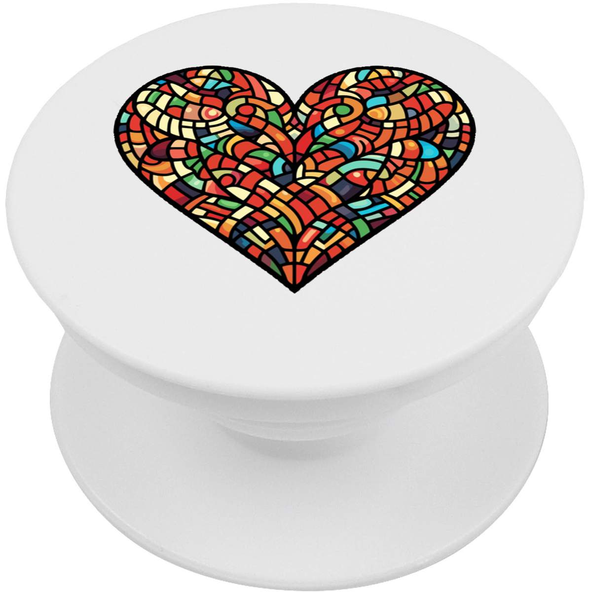 'Stained Glass Heart' Expanding Phone Grip / Stand (PO00039528)