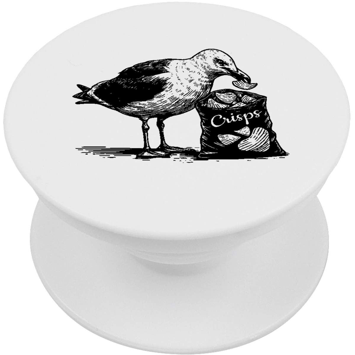 'Seagull With Crisp Packet' Expanding Phone Grip / Stand (PO00040973)