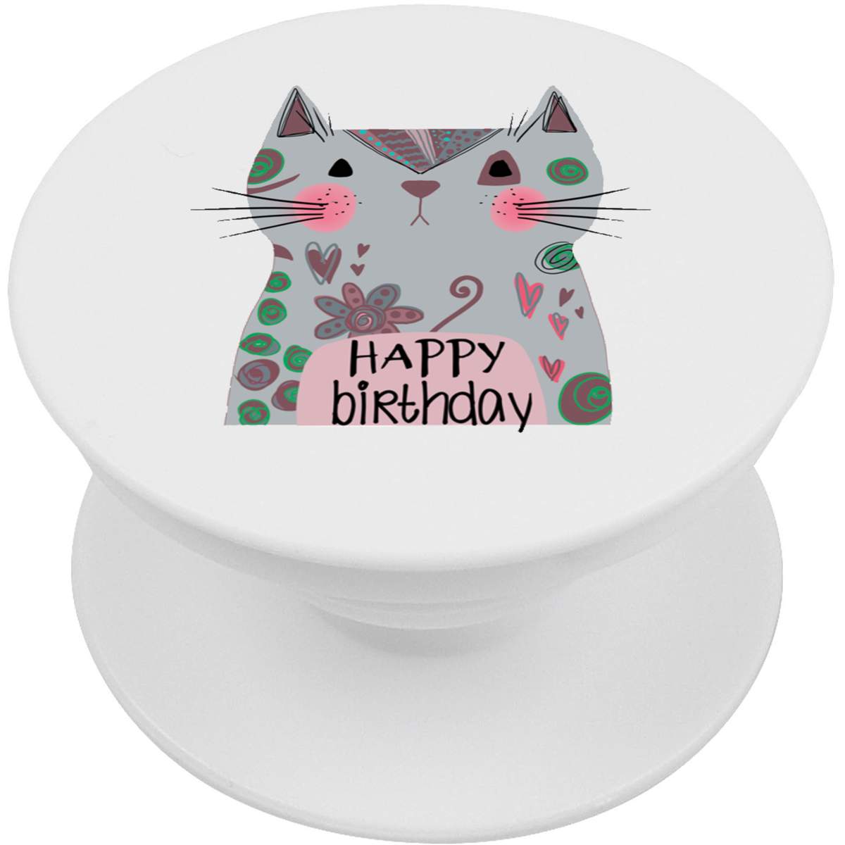 'Happy Birthday Cat' Expanding Phone Grip / Stand (PO00042915)