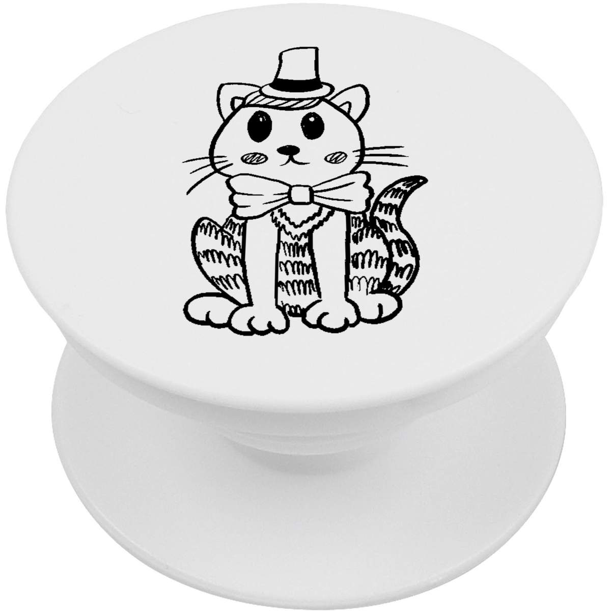 'Cartoon Cat Wearing A Top Hat ' Expanding Phone Grip / Stand (PO00042993)