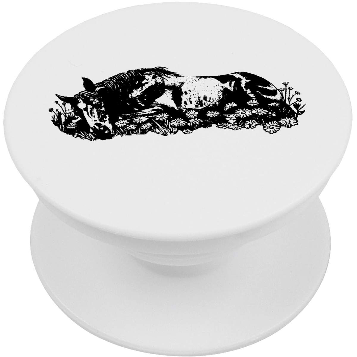 'Sleeping Horse with Flowers' Expanding Phone Grip / Stand (PO00046643)
