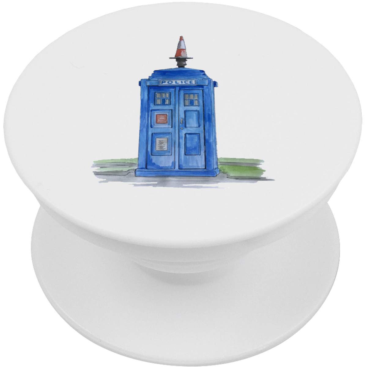 'Police Box with Traffic Cone' Expanding Phone Grip / Stand (PO00046647)