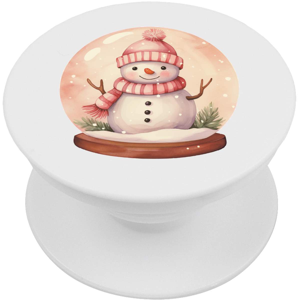 'Snowman In Snow Globe' Expanding Phone Grip / Stand (PO00047583)