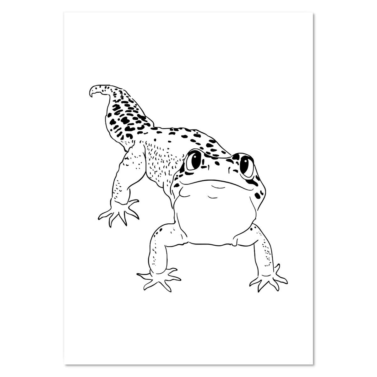 A0+ 'Happy Leopard Gecko' Wall Poster / Print (PP00110210)