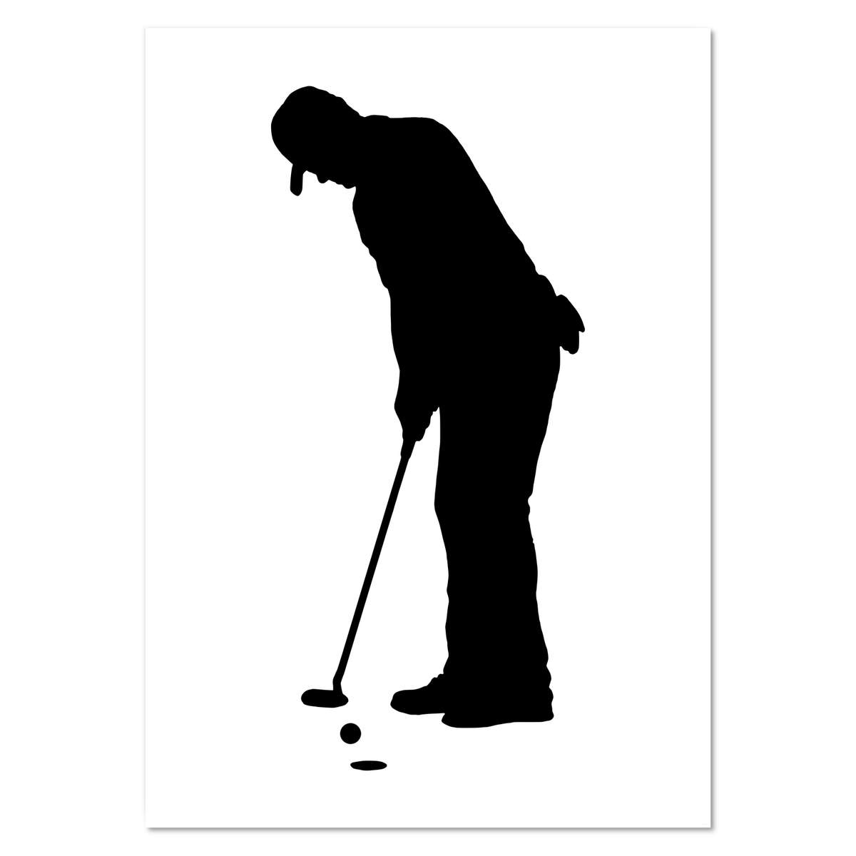 A0+ 'Putting Golfer Silhouette' Wall Poster / Print (PP00129834)