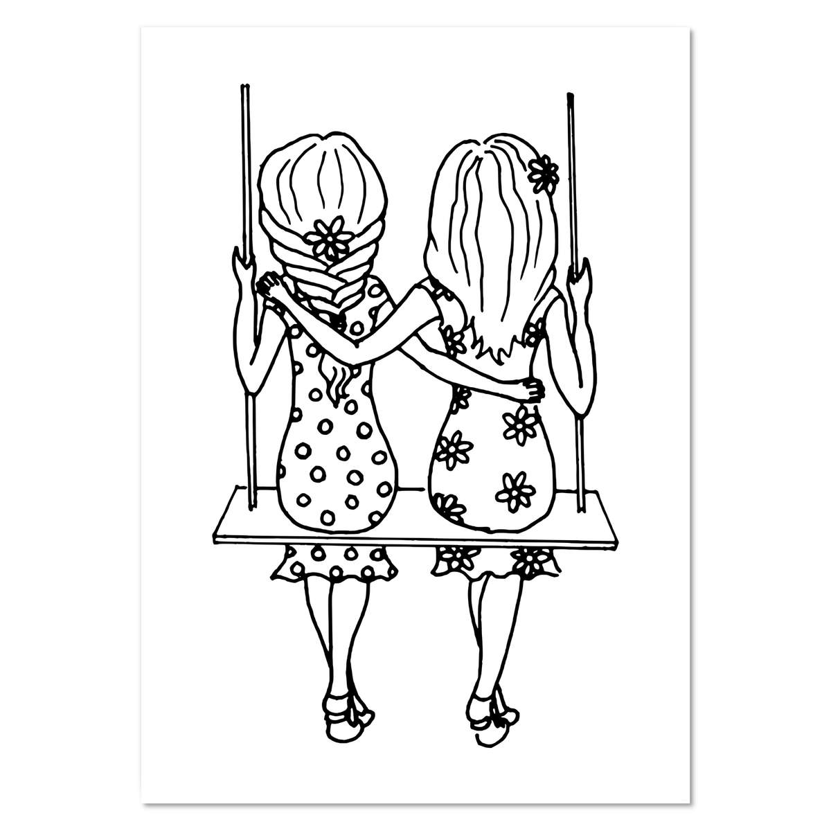 A0+ 'Sisters On A Swing' Wall Poster / Print (PP00178495)