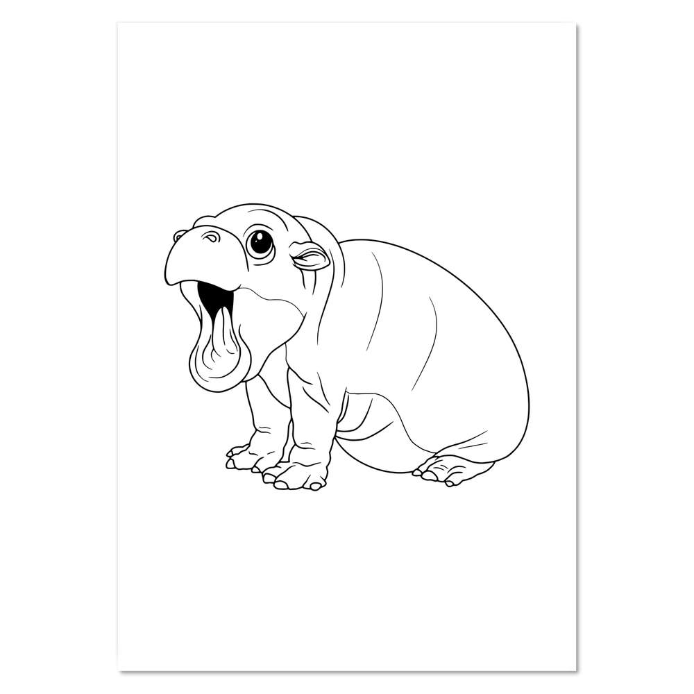 'Roaring Baby Pygmy Hippo' Wall Posters / Prints (PP050657) - Picture 13 of 14