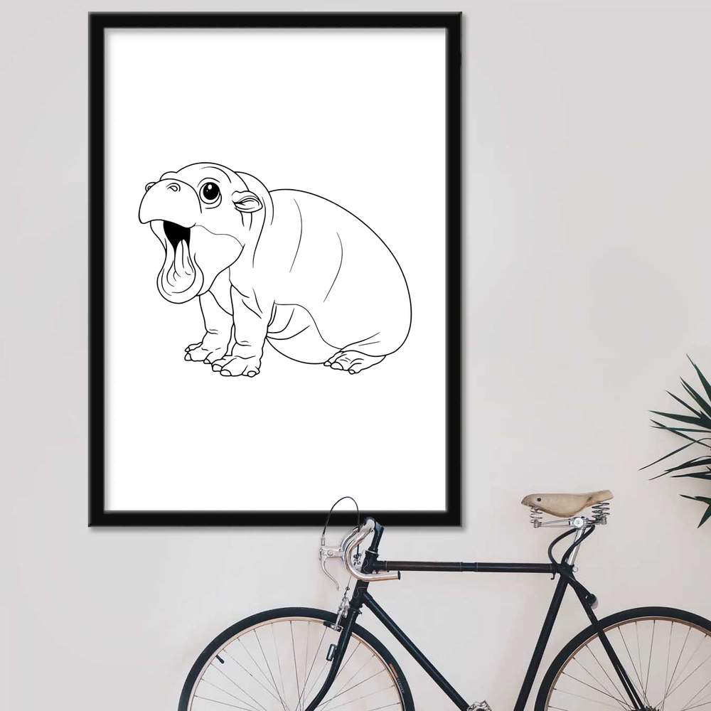 'Roaring Baby Pygmy Hippo' Wall Posters / Prints (PP050657) - Picture 14 of 14