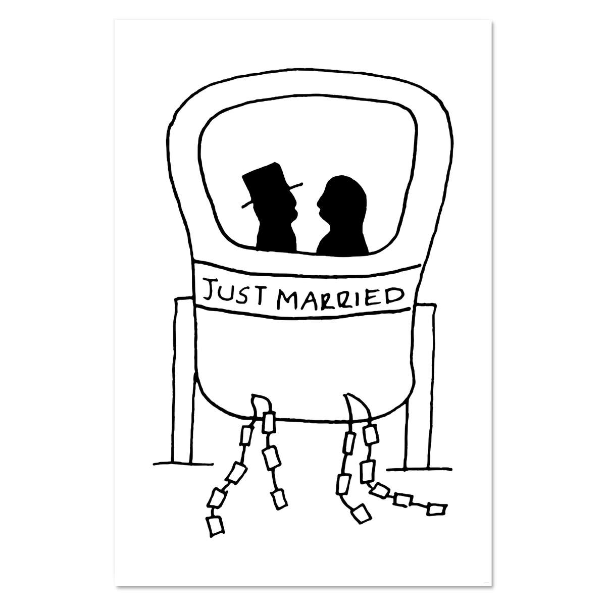 Super A1 'Just Married' Wall Poster / Print (PP00089981)