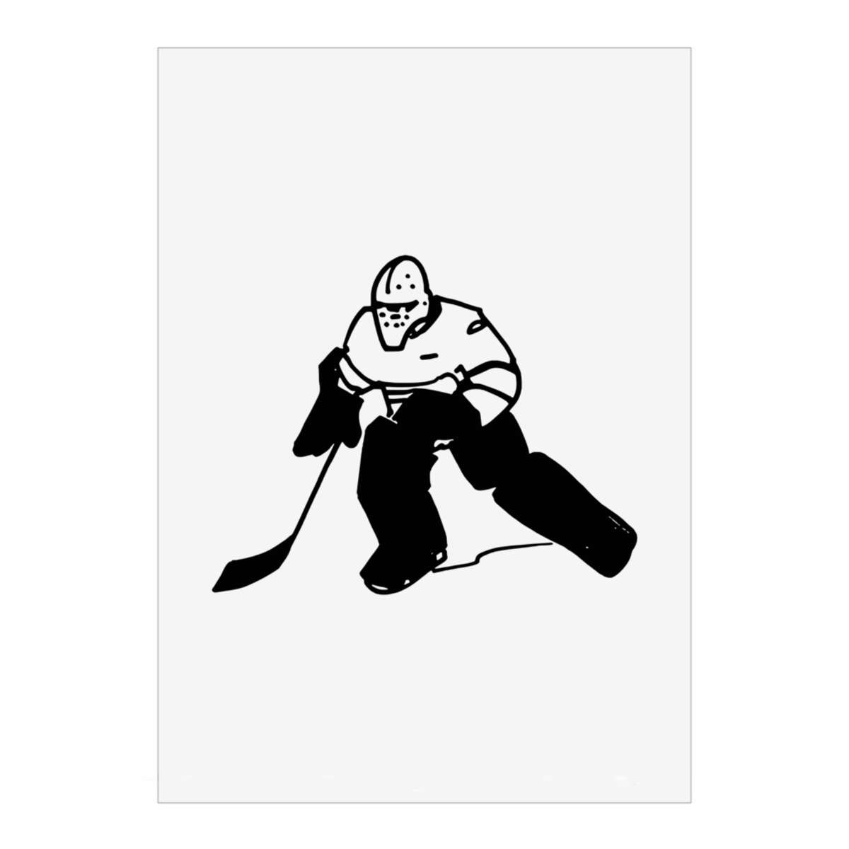 'Ice Hockey Player' Wall Art Poster - A1 Portrait - Unframed Wall Art Print for Home Decor - 914mm / 36in (PP00116105)