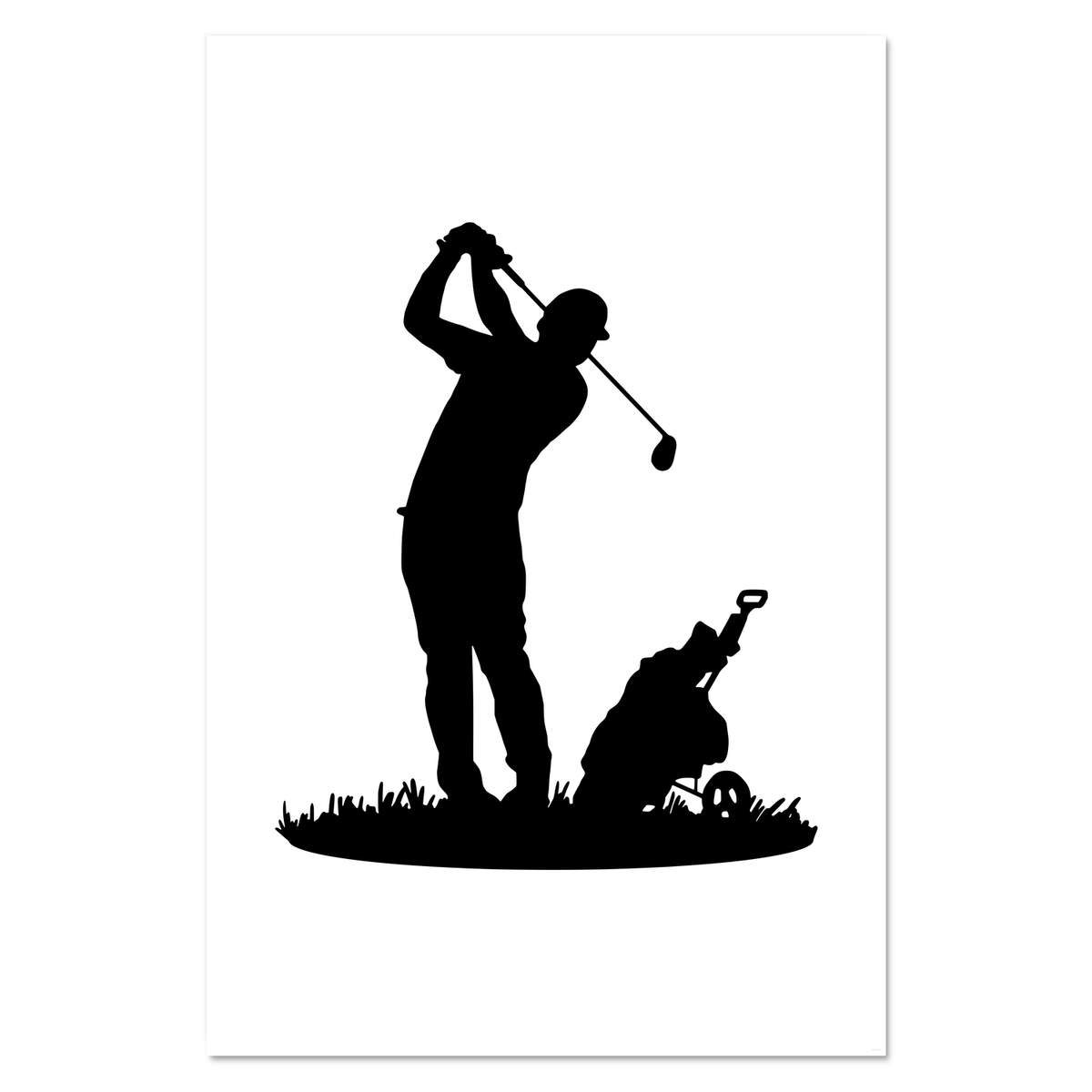 Super A1 'Golfer Silhouette' Wall Poster / Print (PP00153365)