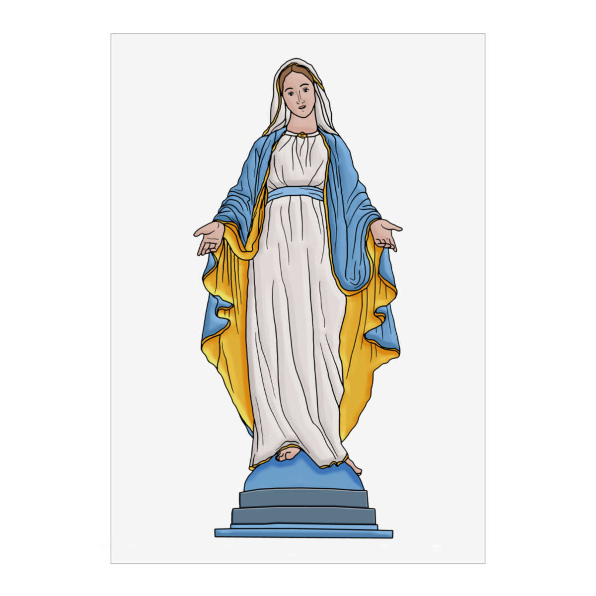 'Virgin Mary' Wall Art Poster Print -  Unframed Artwork for Home Decor - A1 Portrait (PP00157473)