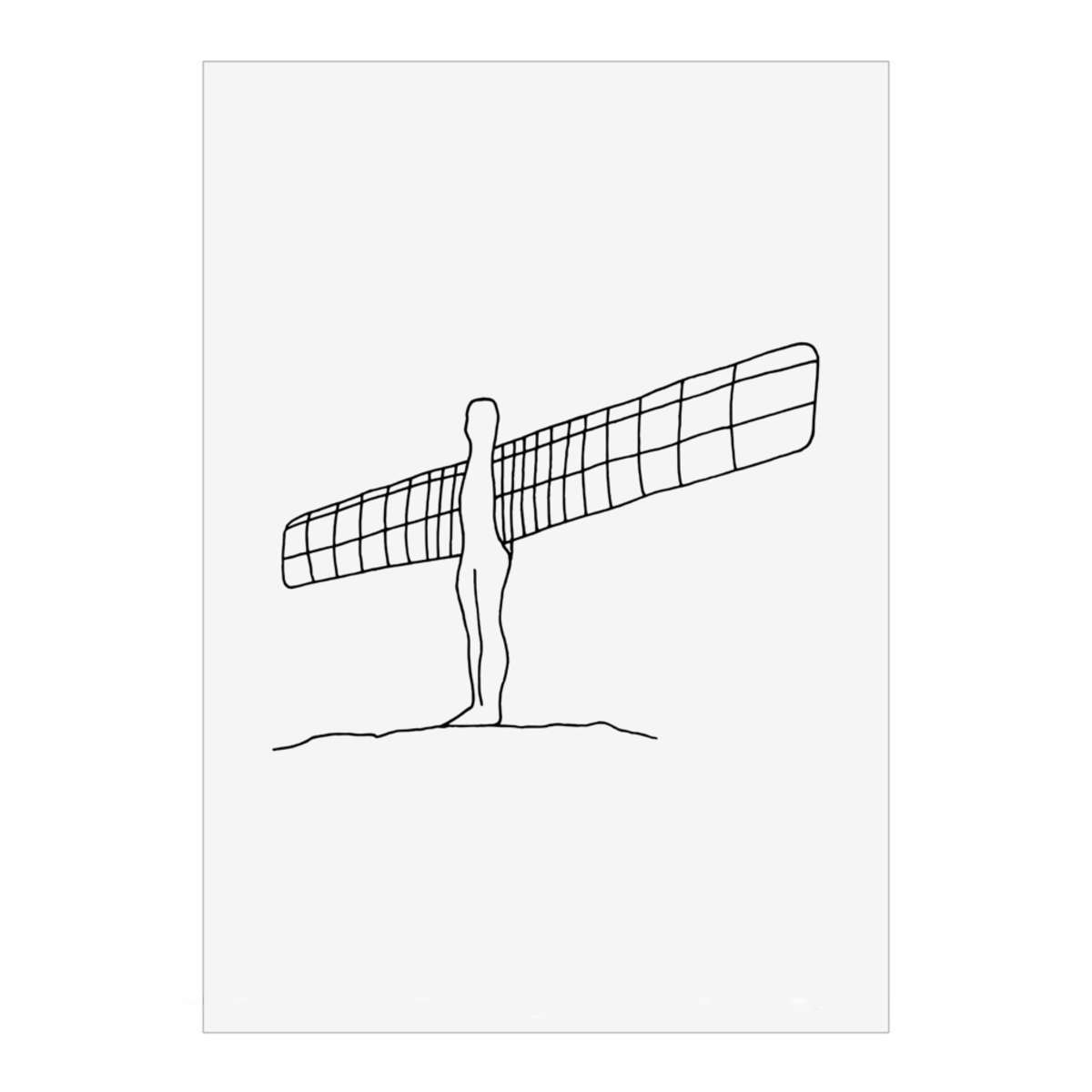 'Angel Of The North' Wall Art Poster Print -  Unframed Artwork for Home Decor - A1 Portrait (PP00186976)