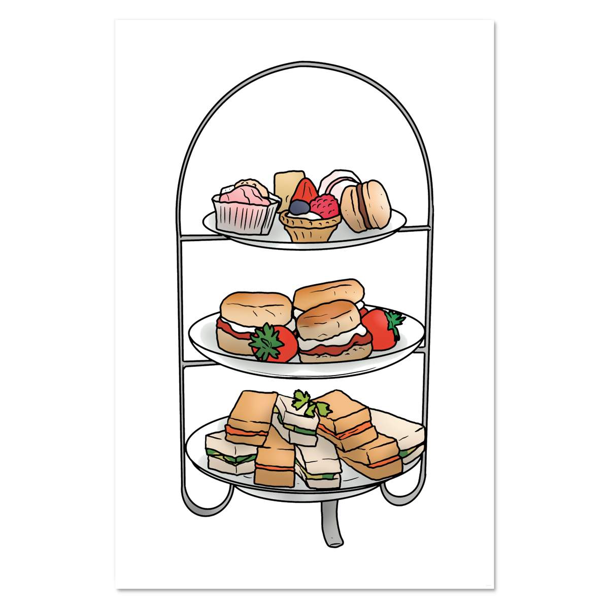 Super A1 'Afternoon Tea Tray' Wall Poster / Print (PP00233900)