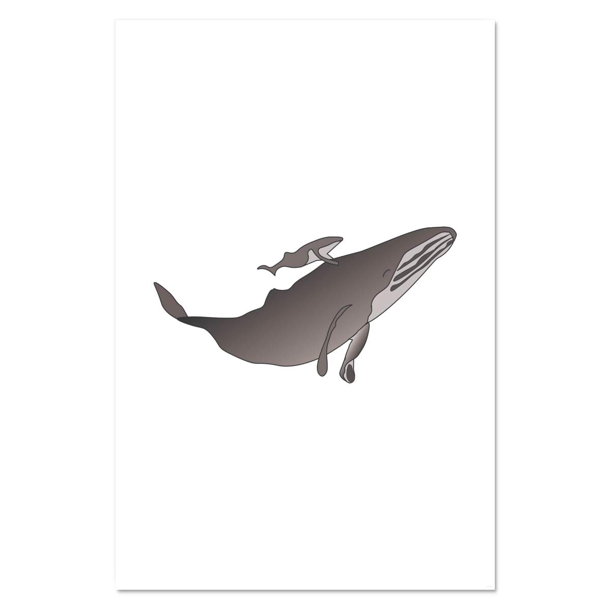 Super A1 'Mama & Baby Whale' Wall Poster / Print (PP00243199)