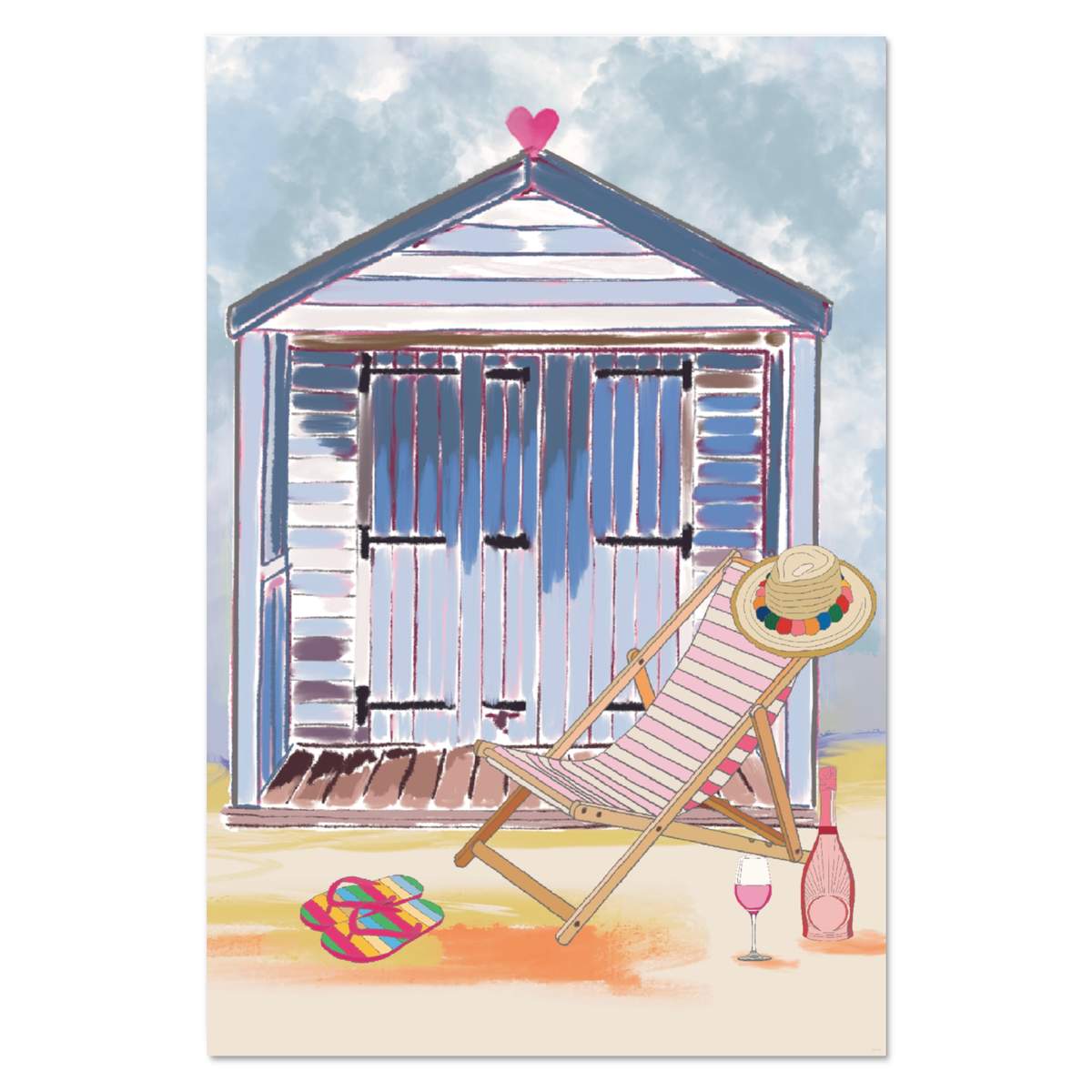 Super A1 'Beach hut relax day ' Wall Poster / Print (PP00247126)