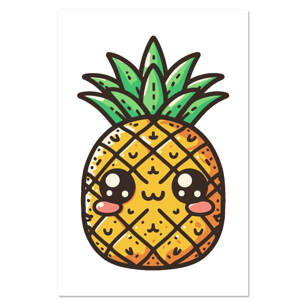 Super A1 'Kawaii Pineapple' Wall Poster / Print (PP00269652)