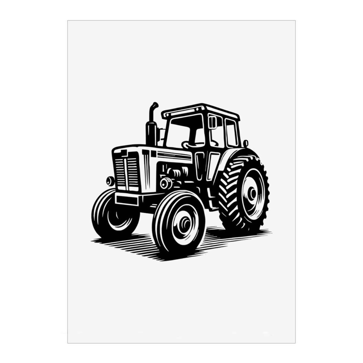'Farm Tractor' Wall Art Poster - A1 Portrait - Unframed Wall Art Print for Home Decor - 914mm / 36in (PP00285077)