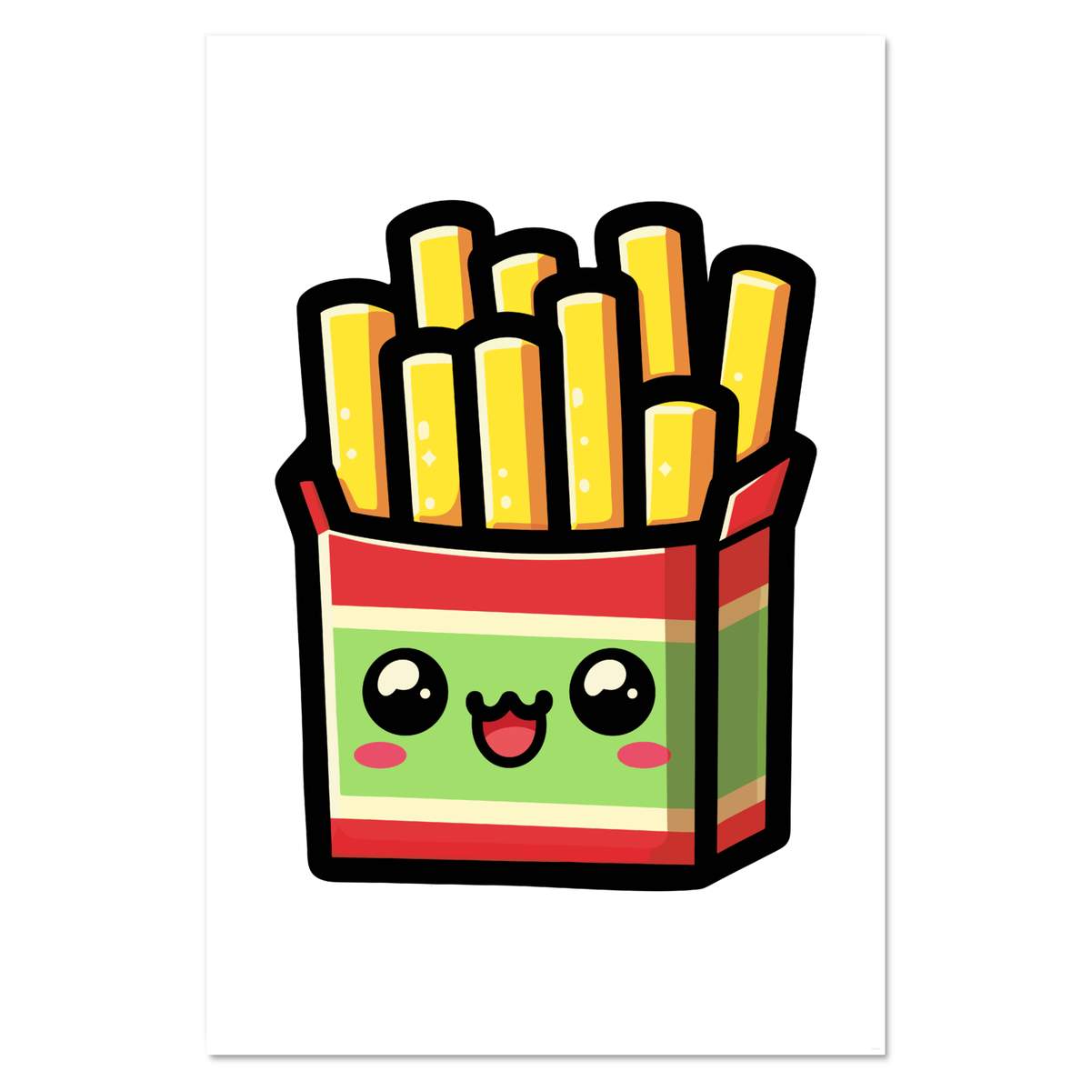 Super A1 'Cute Kawaii French Fries' Wall Poster / Print (PP00285221)