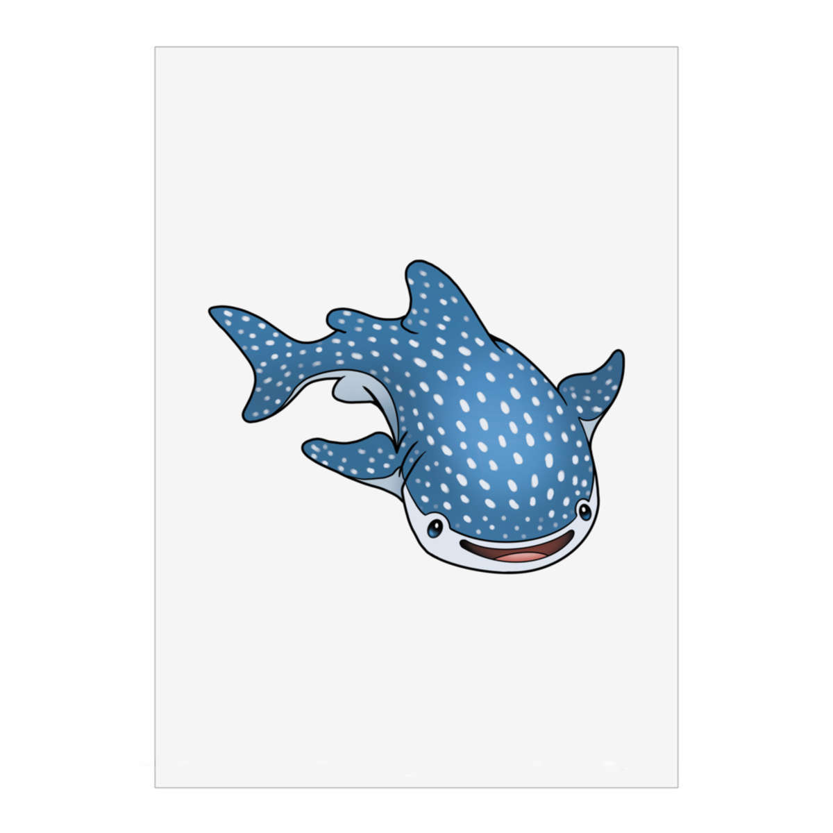 'Cute Whale Shark' Wall Art Poster - A1 Portrait - Unframed Wall Art Print for Home Decor - 914mm / 36in (PP00286395)