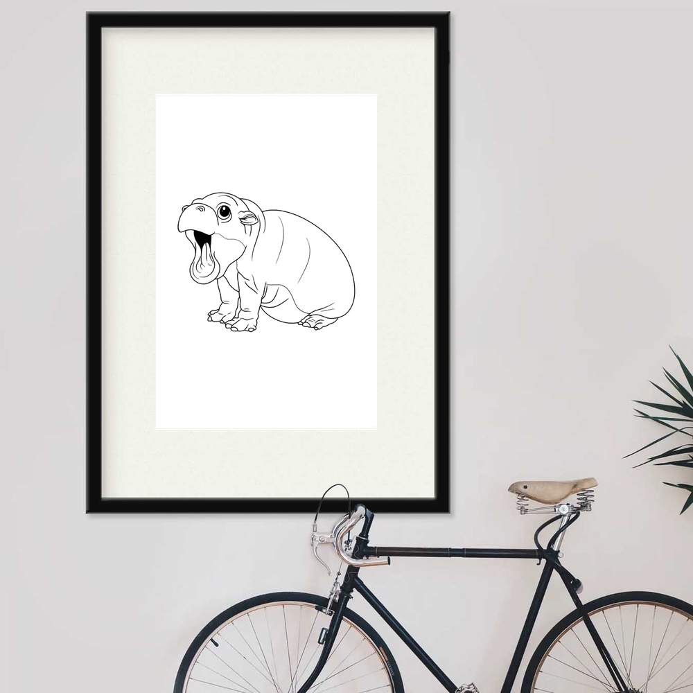 'Roaring Baby Pygmy Hippo' Wall Posters / Prints (PP050657) - Picture 12 of 14