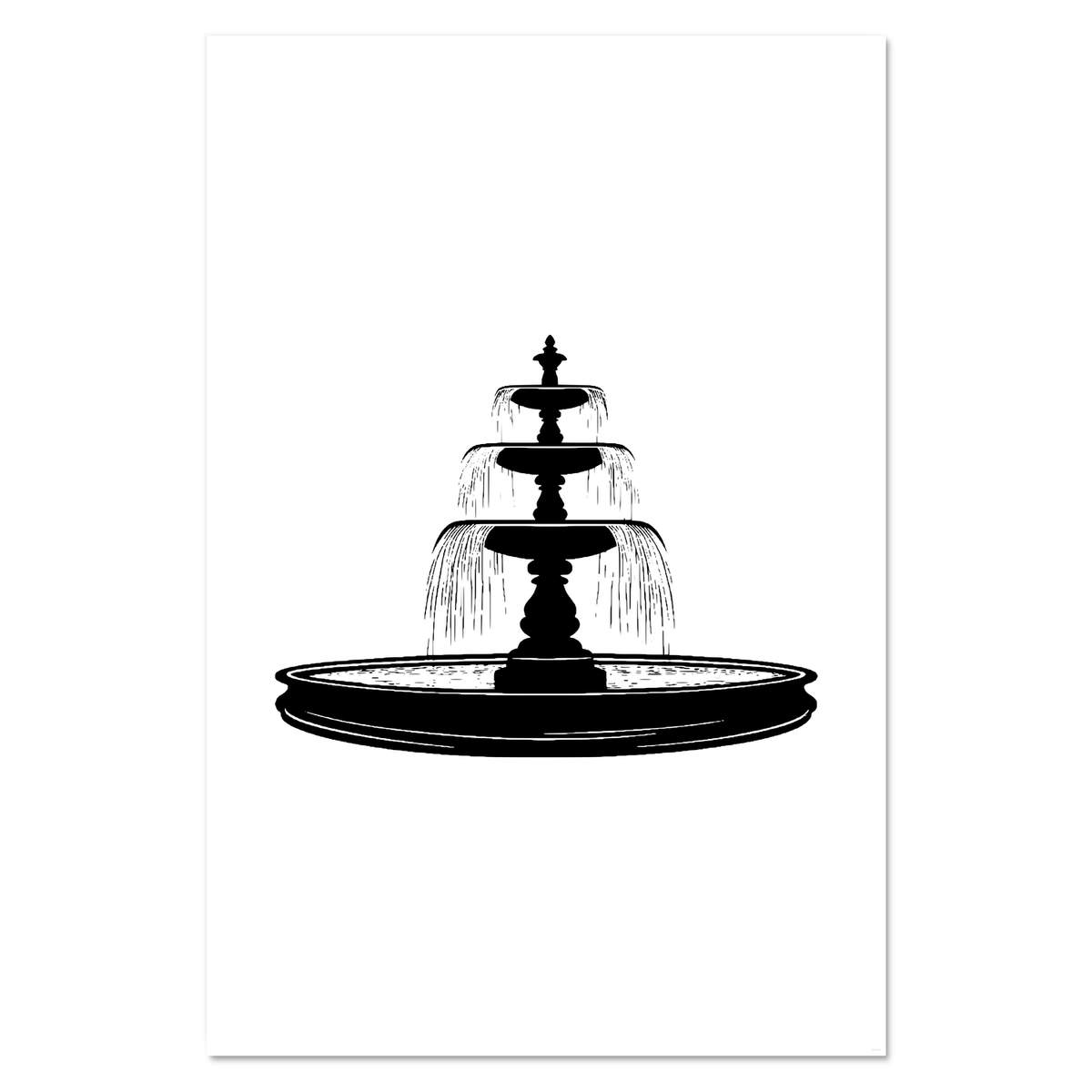 Super A1 'Garden Fountain ' Wall Poster / Print (PP00306744)
