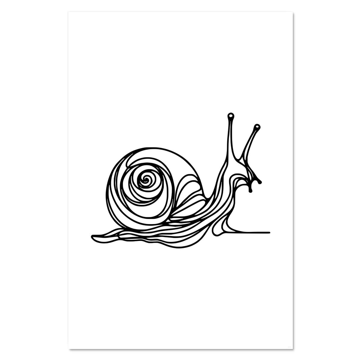 Super A1 'Curious Snail Doodle' Wall Poster / Print (PP00320947)