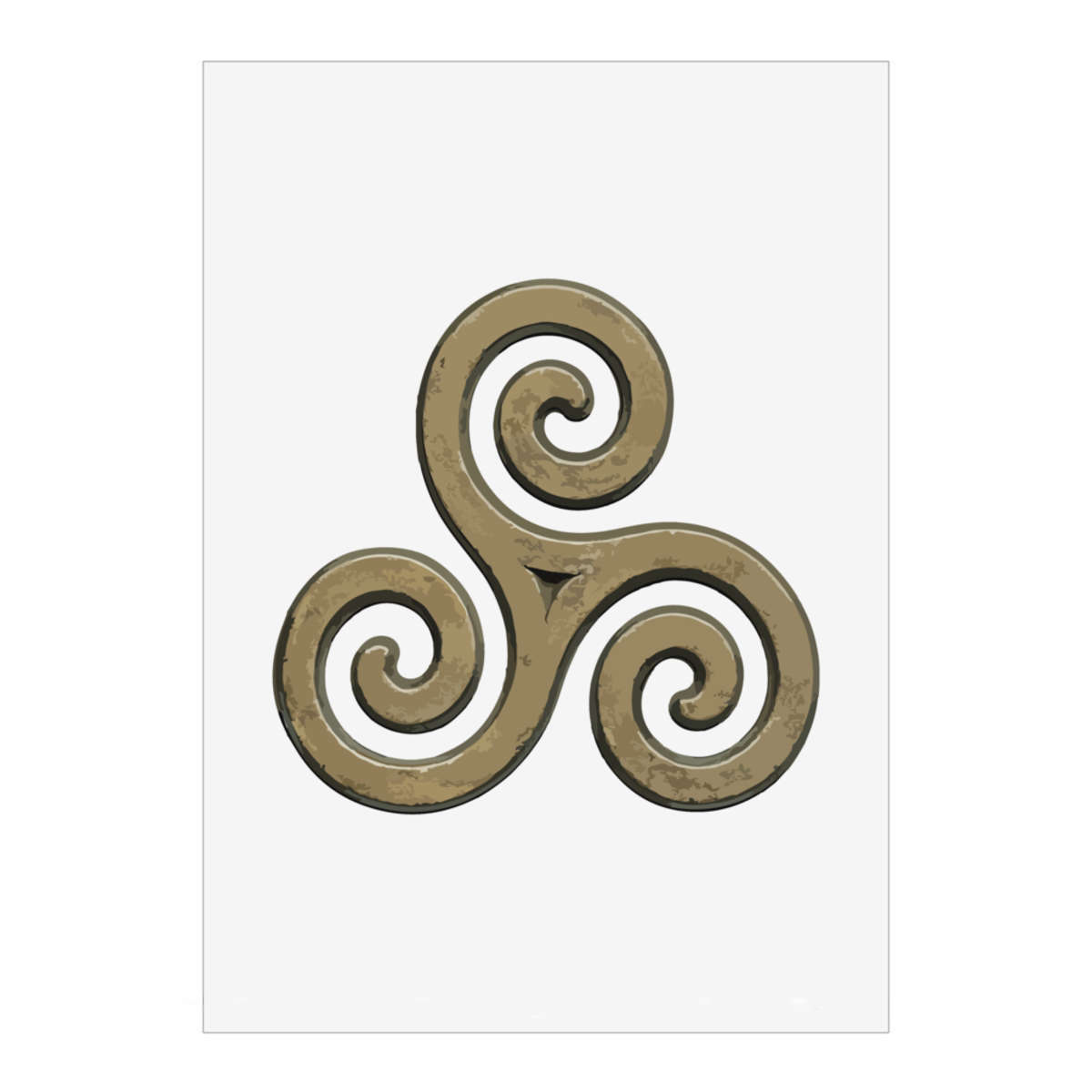 'Celtic Triskelion Spiral' Wall Art Poster - A1 Portrait - Unframed Wall Art Print for Home Decor - 914mm / 36in (PP00336103)