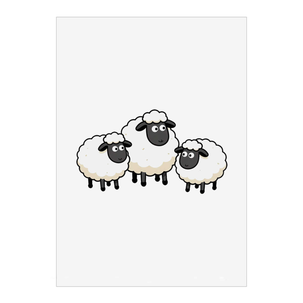'Flock of Sheep' Wall Art Poster - A1 Portrait - Unframed Wall Art Print for Home Decor - 914mm / 36in (PP00351856)