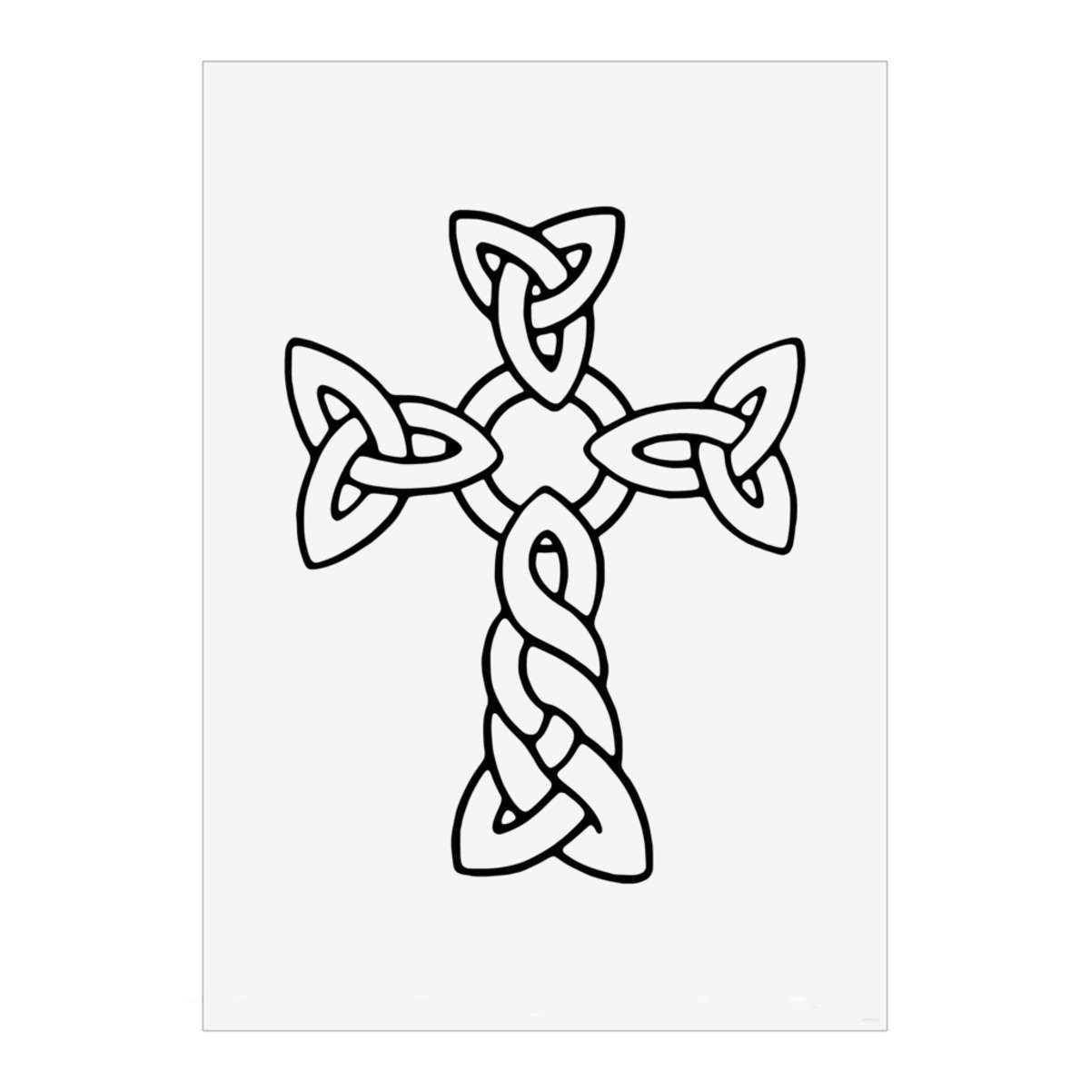'Celtic Cross' Wall Art Poster - A2 Portrait - Unframed Wall Art Print for Home Decor - 594mm / 23.4in (PP00009820)