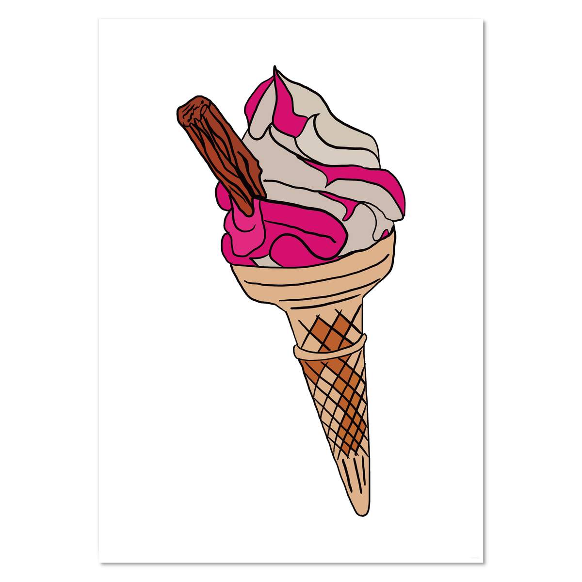 A2 'Ice Cream Cone' Wall Poster / Print (PP00044652)