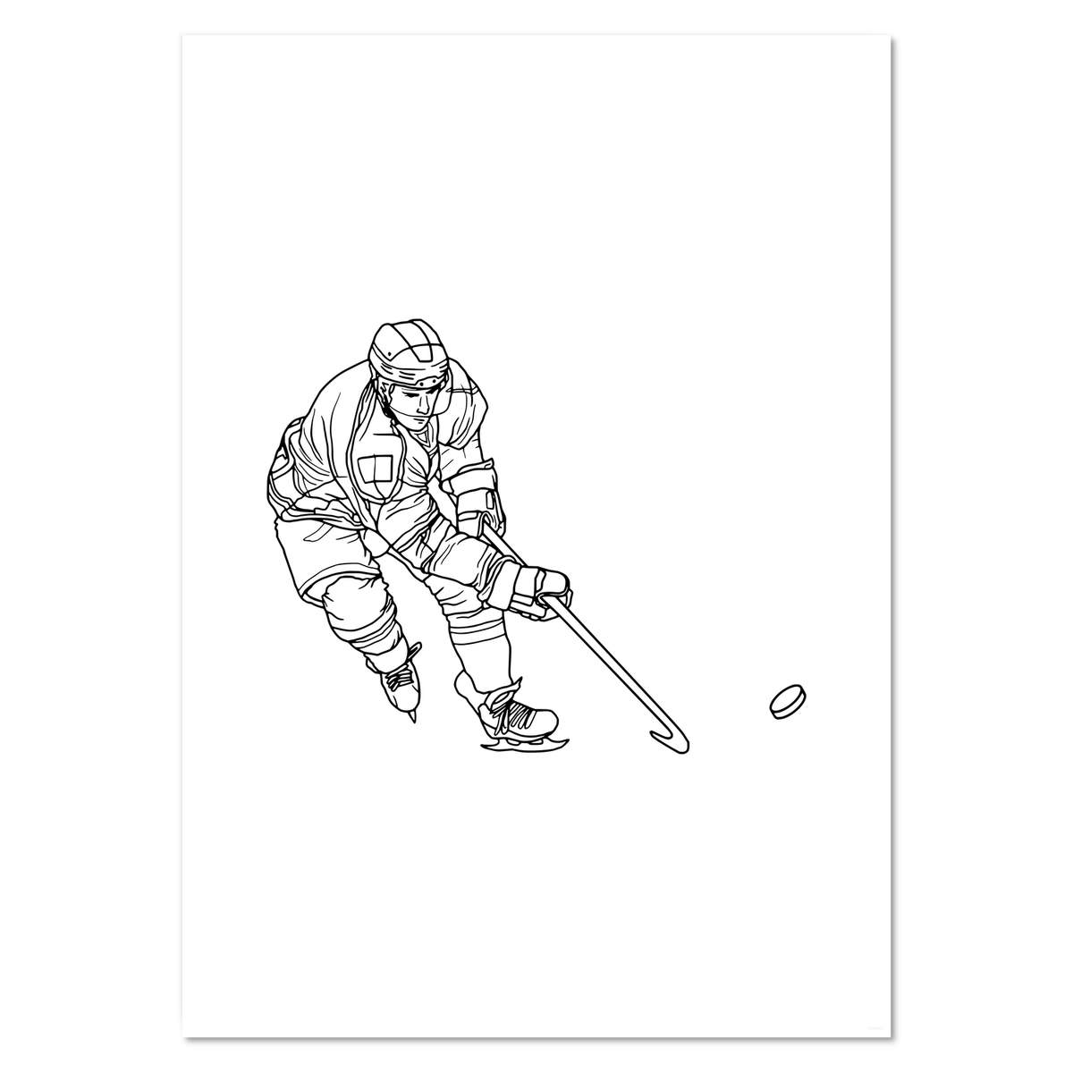 A2 'Ice Hockey Player' Wall Poster / Print (PP00149204)