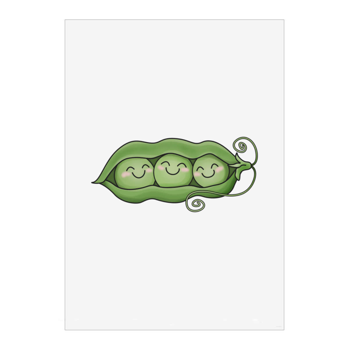 'Peas In A Pod' Wall Art Poster - A2 Portrait - Unframed Wall Art Print for Home Decor - 594mm / 23.4in (PP00155248)
